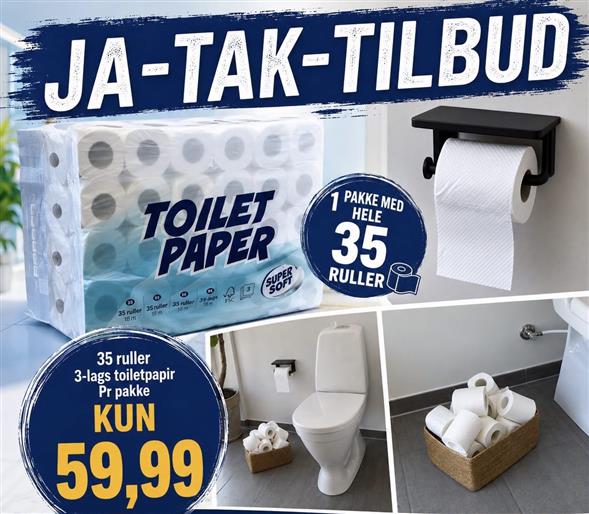 Toiletpapir 35 ruller